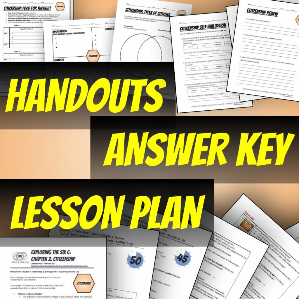 Handouts, answer key, lesson plan